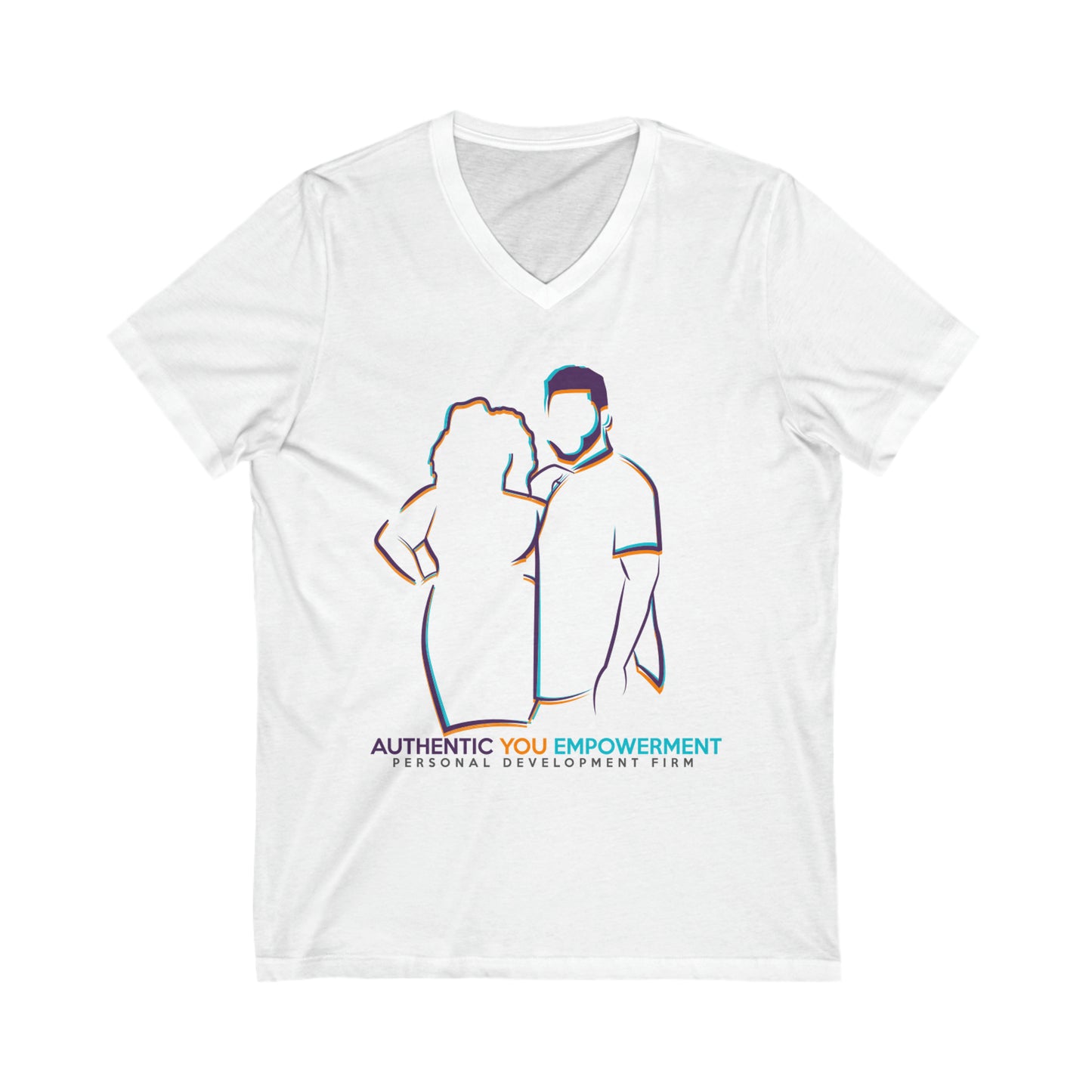 Unisex Jersey Short Sleeve V-Neck Tee